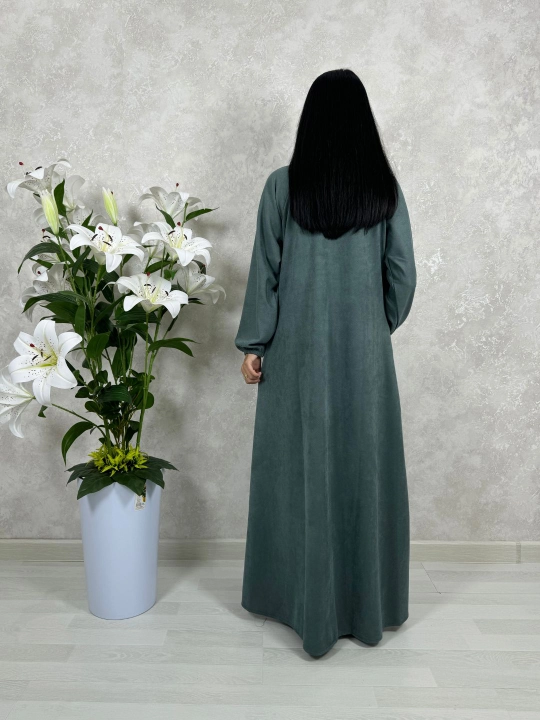 Abaya, uzun ko‘ylak, uzun yengli, baxmal