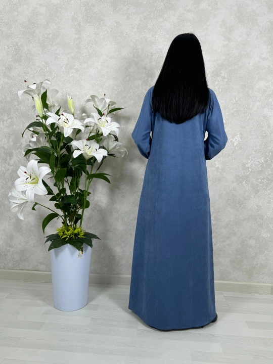 Abaya, uzun ko‘ylak, uzun yengli, baxmal