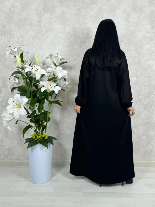 Abaya, uzun ko‘ylak, uzun yengli, baxmal