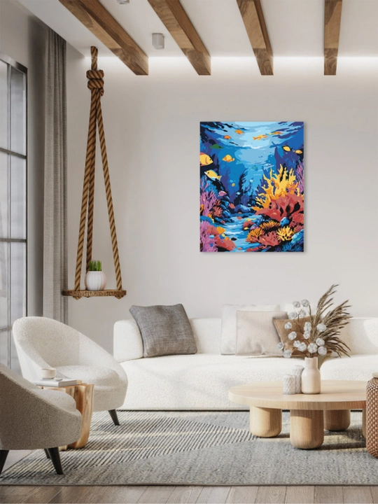 Raqamlar bo'yicha rasm chizish ARTERY " Dengiz", holstda chizmachilik, 40 * 50 sm