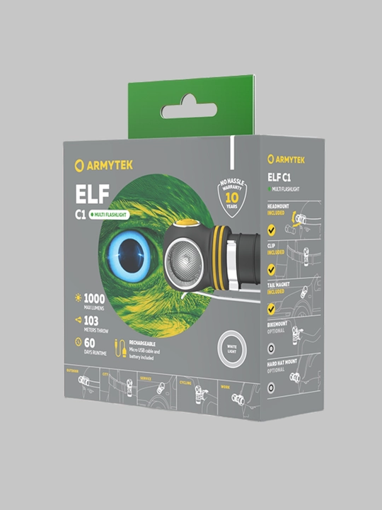 Bosh fonari Armytek Elf C1 Micro USB (oq nurli)