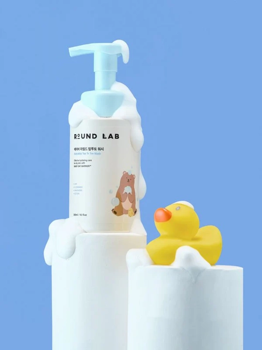 Dush uchun nozik gipoallergenli bolalar geli Round Lab Baby Mild Top To Toe Wash, 300 ml