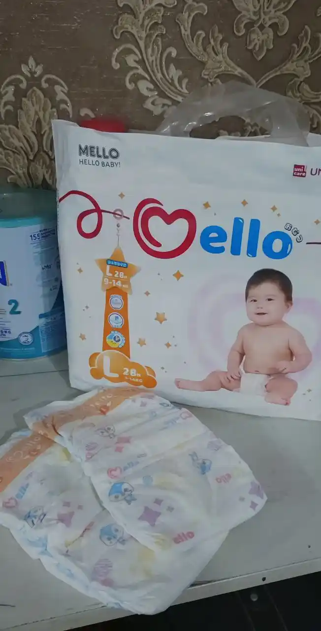 Yangi tug'ilgan chaqaloqlar uchun tagliklar Mello, L 9-14 kg, 28 dona