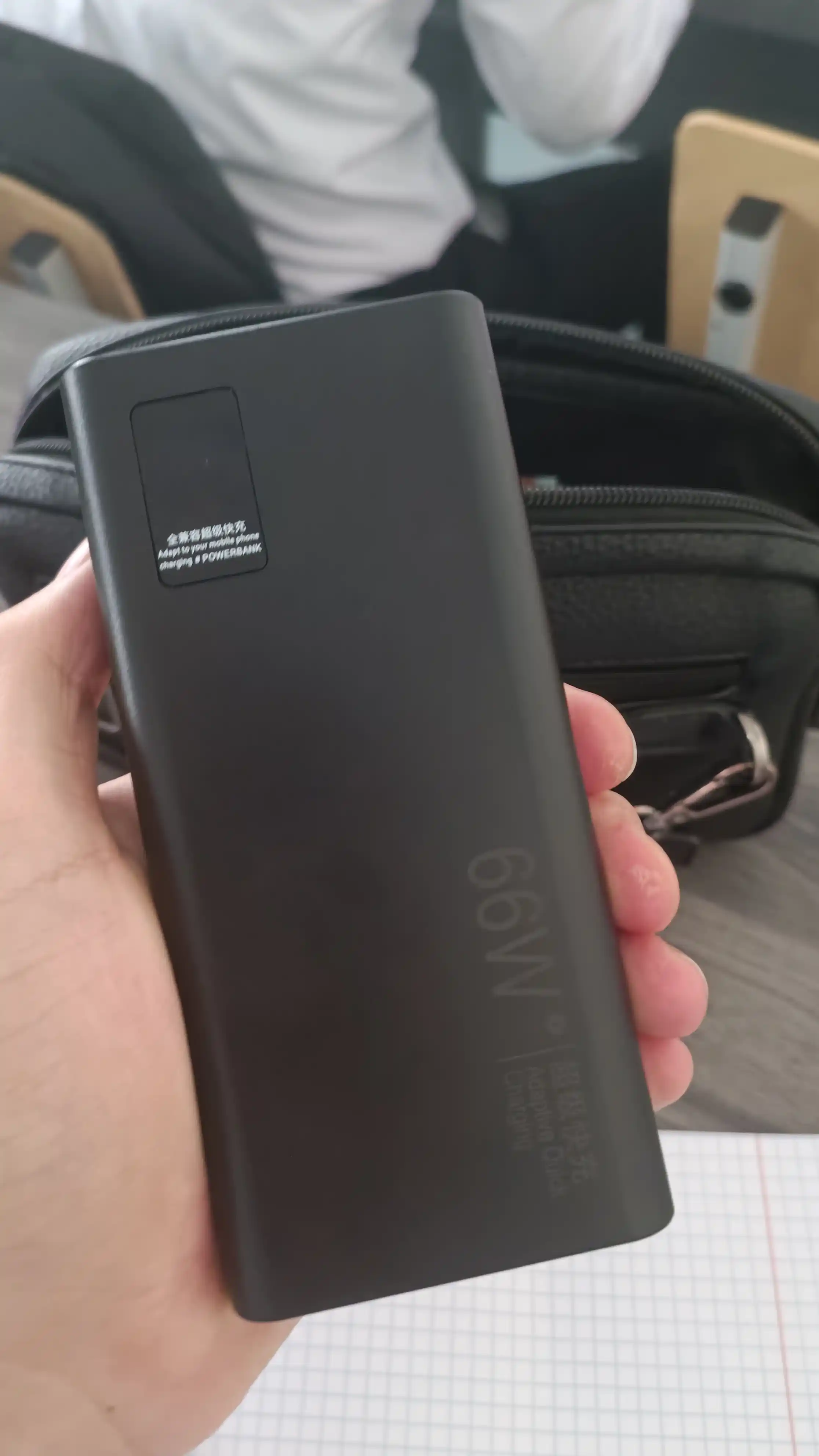 Tashqi akkumulyator Power Bank 66 W,tez zaryadlashni qo'llab-quvvatlaydigan, 20000 mA/soat
