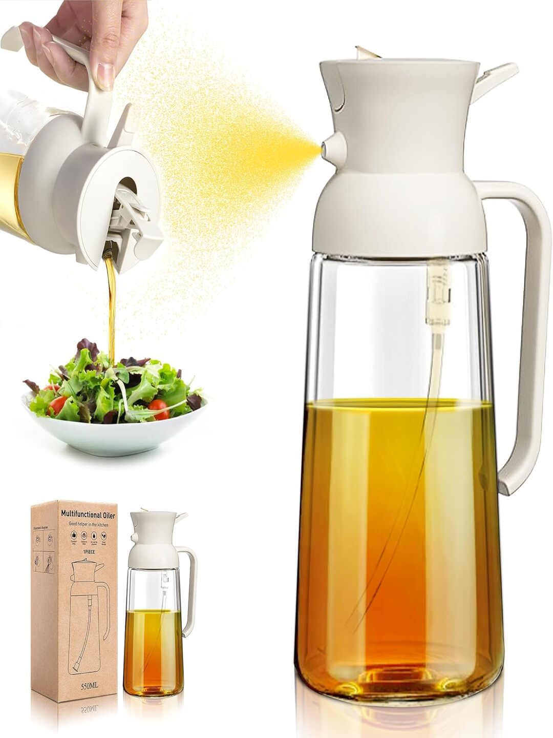 Yog' uchun dispenser, purkagich bilan, dozator, 100/180/200/300/470/550 ml - 