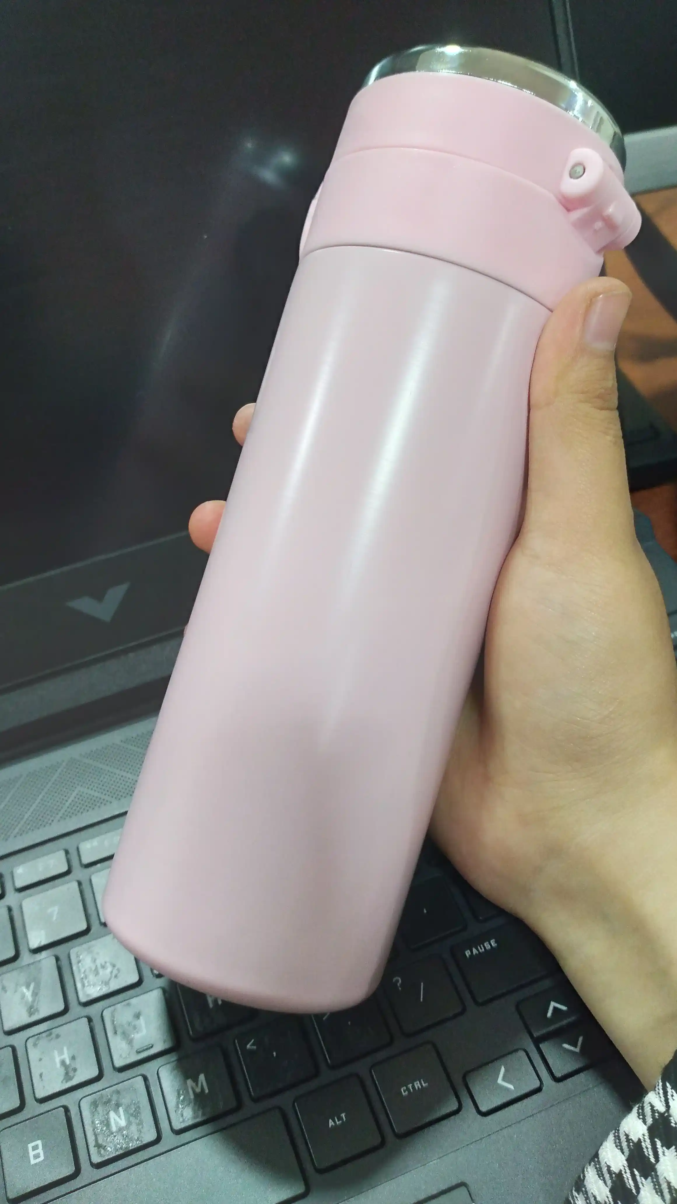 Termal krujka, choy, qahva, ofis va sayohat uchun, harorat sensori bilan termos, 420 ml