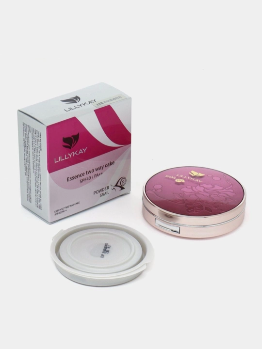 Lillykay пудра для лица компактная SPF30/40 PA++ с зеркалом и спонжем