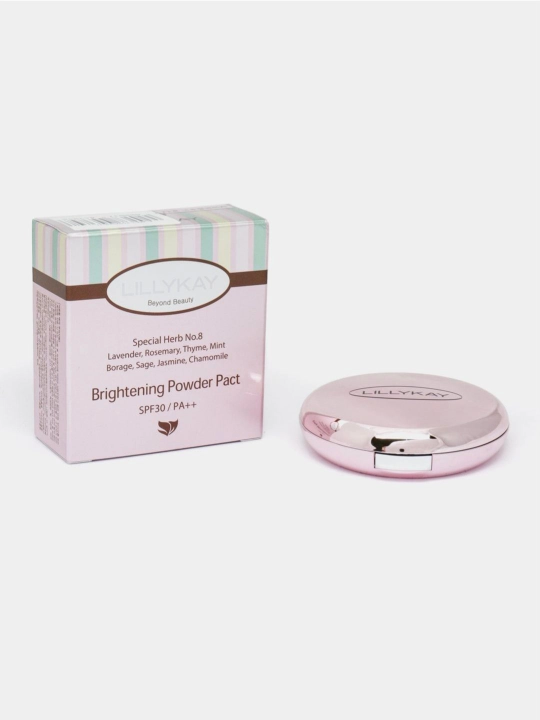 Lillykay пудра для лица компактная SPF30/40 PA++ с зеркалом и спонжем