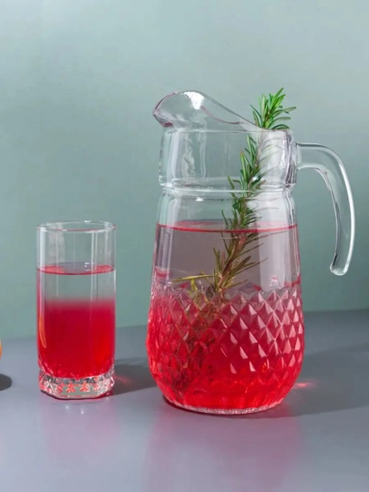 Shisha grafin va stakanlar toʻplami, 1,3 l + 6 ta stakan, 300 ml