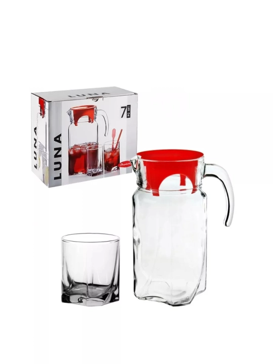 Pasabahce Luna grafin va stakanlar to‘plami, 1750 ml + 250 ml, 7 qism