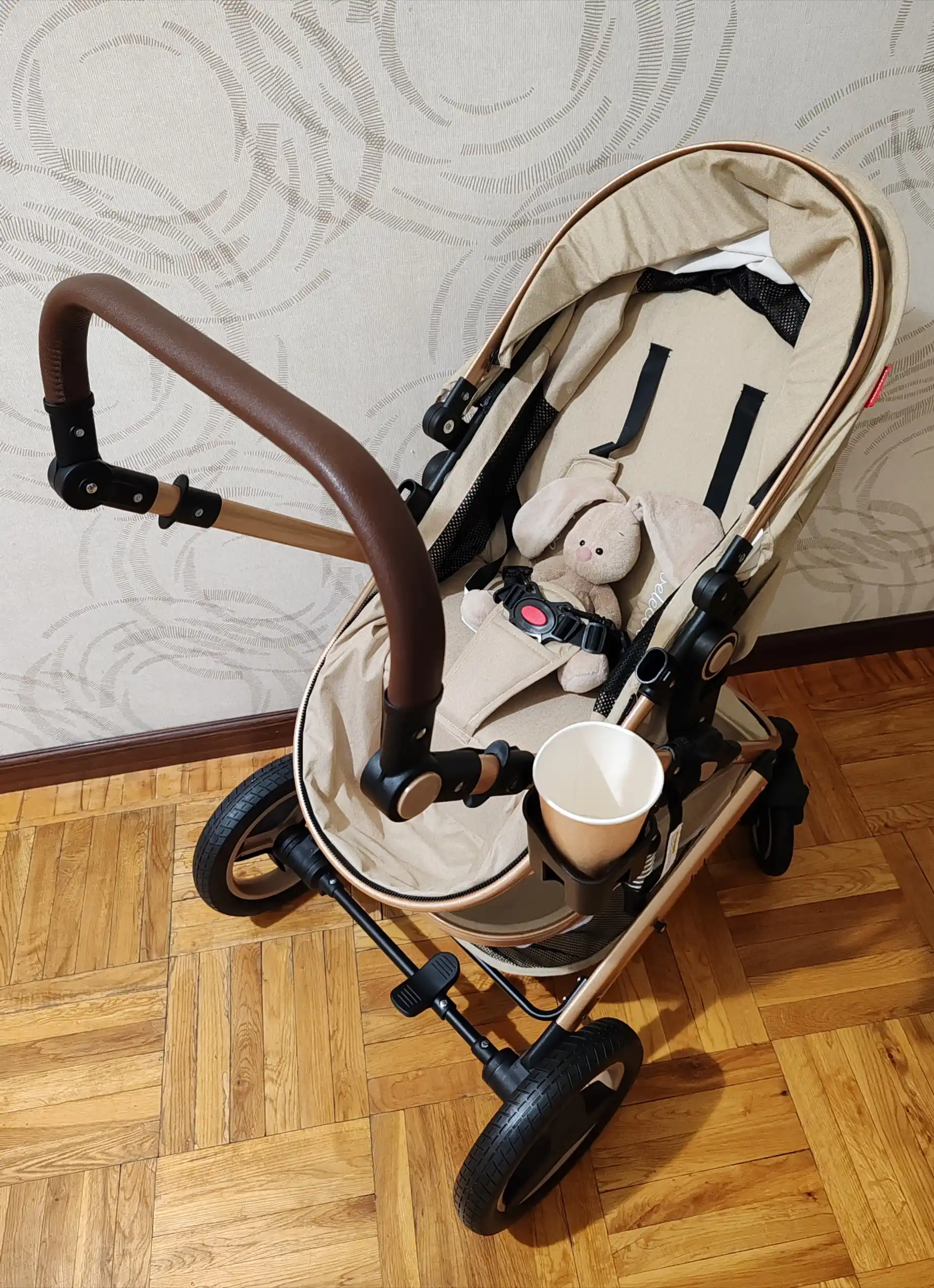 Детская коляска Belecoo всесезонная 2в1 с сумкой,коляска с автокреслом, прогулочная
