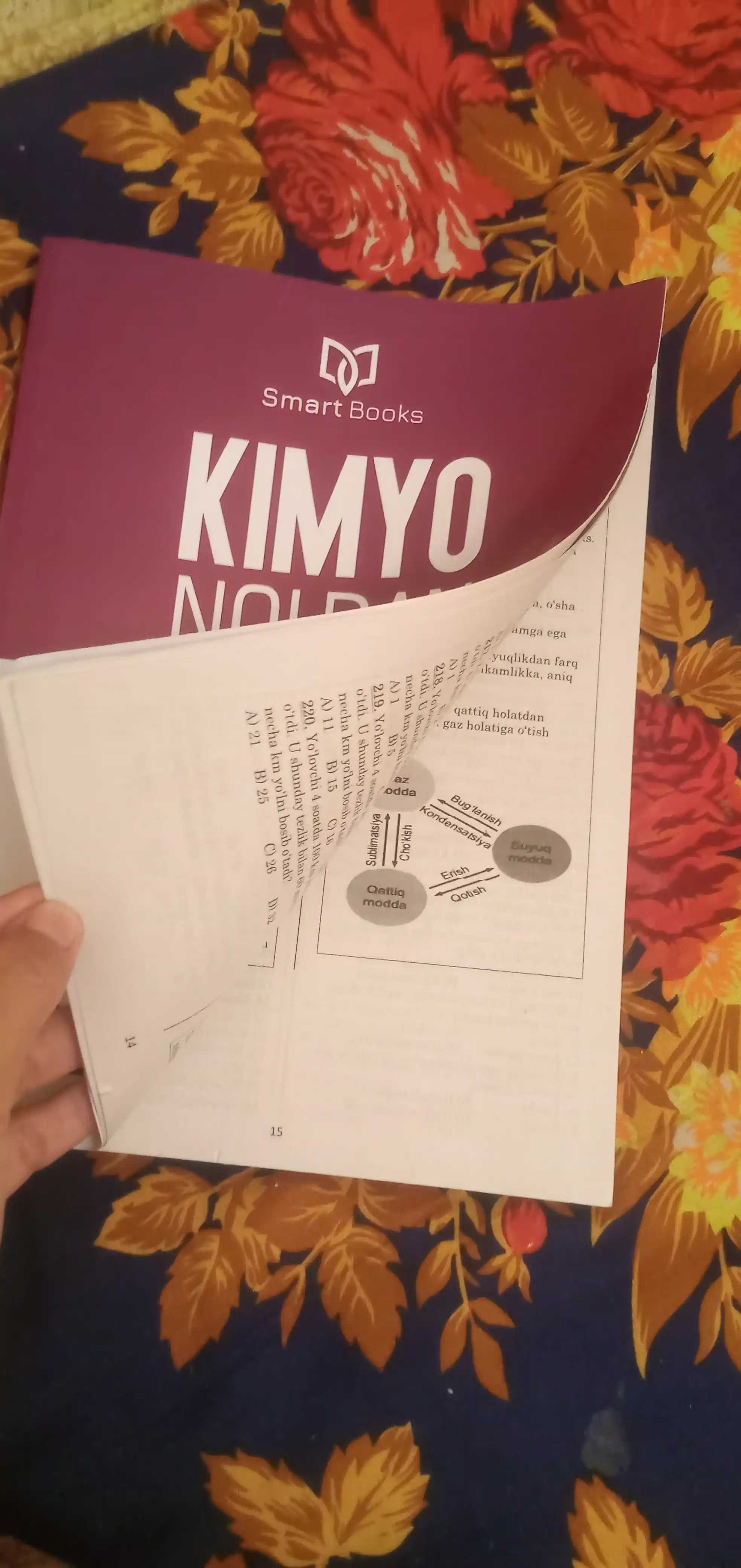 Kimyo noldan mavzulashtirilgan to'plam, test kitobi, o'qish