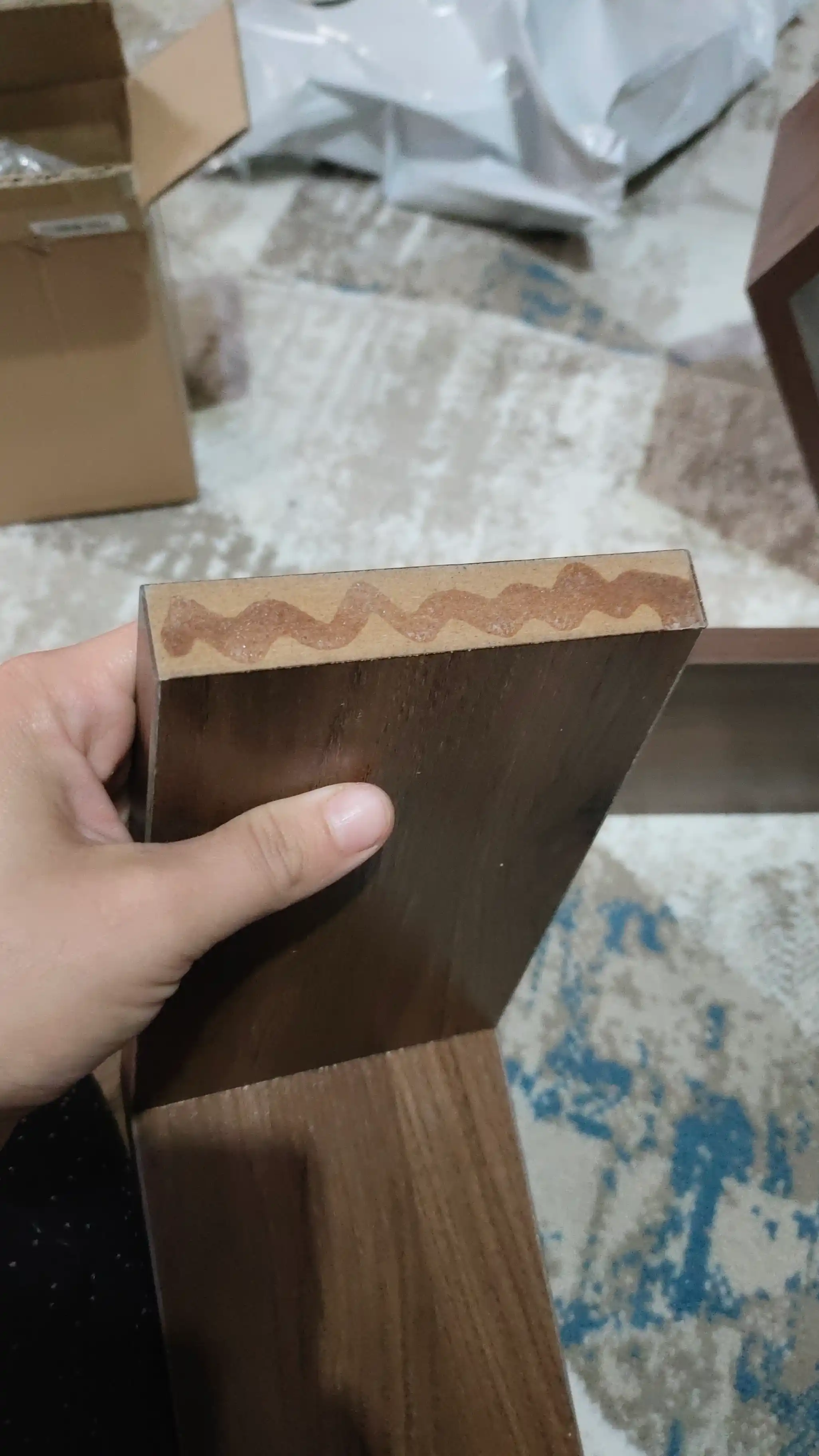 Olti burchakli devor tokchasi, 36×30×13 sm, LMDF, 3 xil rang