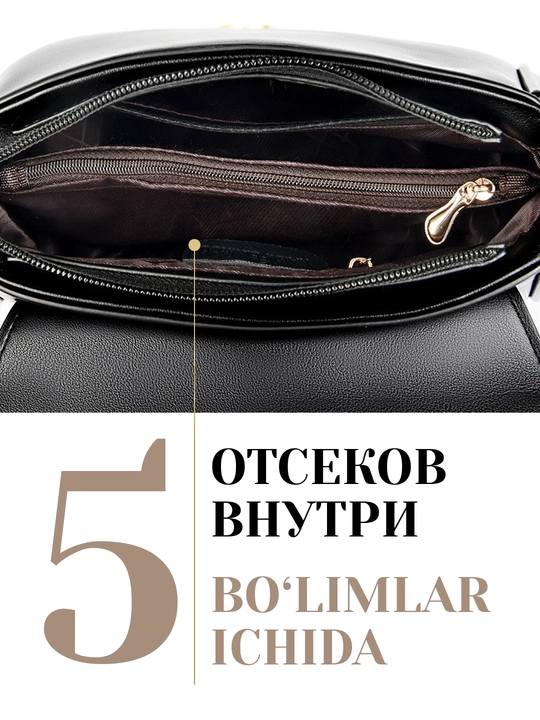 Ayollar sumkasi, eko charmdan, yelka orqali, zamonaviy, sig‘imli