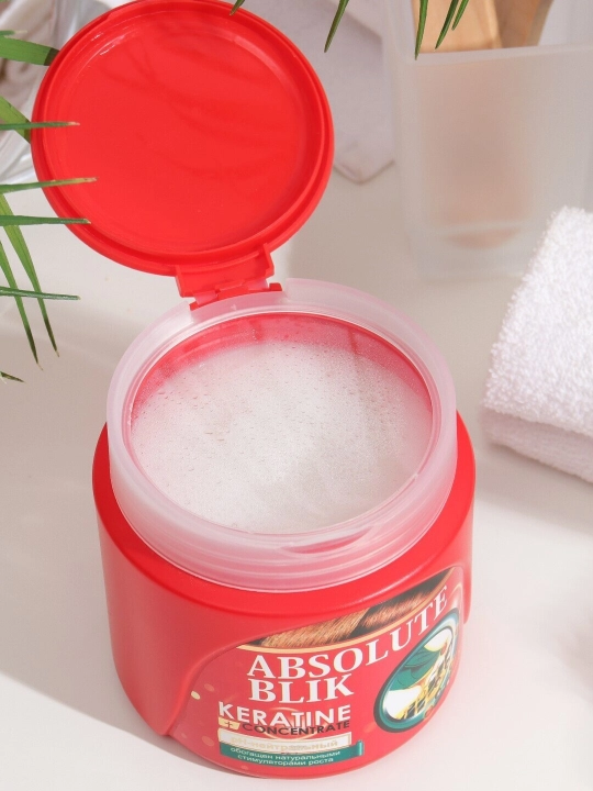 Sochlar uchun balzam keratin 2 tasi 1 da ABSOLUTE BLIK, 500 ml