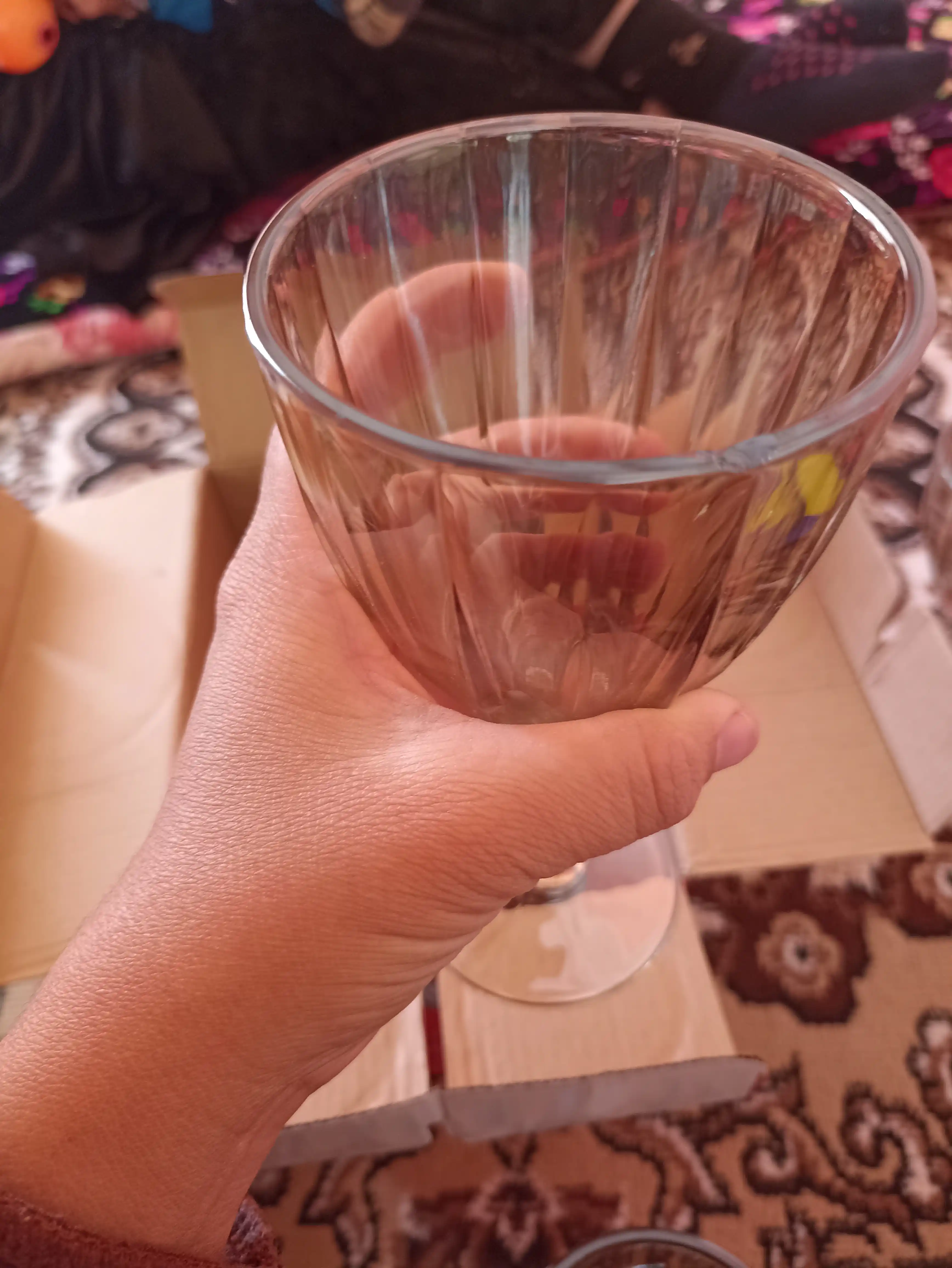 Fujerlar, bakal, rangli shisha stakanlar,fujer ichimliklar uchun, issiqga chidamli, 6 dona