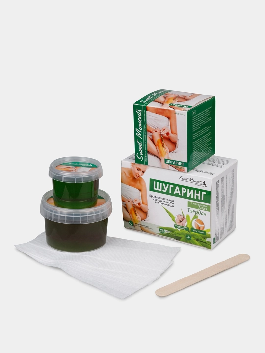Шугаринг Sweet Moments Aloe Vera, сахарная паста твёрдая, 150 г, 300 г и 1 кг
