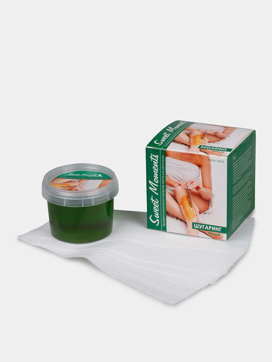 Шугаринг Sweet Moments Aloe Vera, сахарная паста твёрдая, 150 г, 300 г и 1 кг