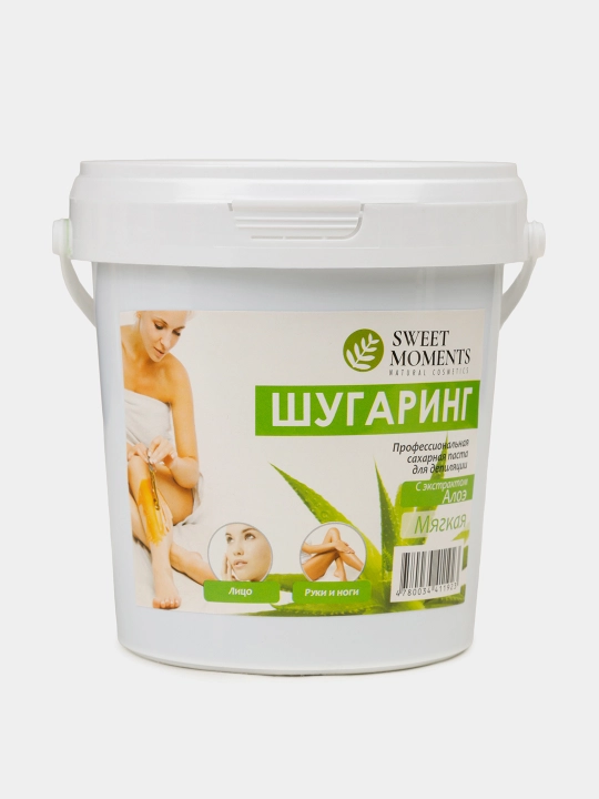 Шугаринг Sweet Moments Aloe Vera, сахарная паста мягкая 150 г, 300 г и 1 кг