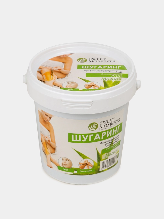 Шугаринг Sweet Moments Aloe Vera, сахарная паста мягкая 150 г, 300 г и 1 кг