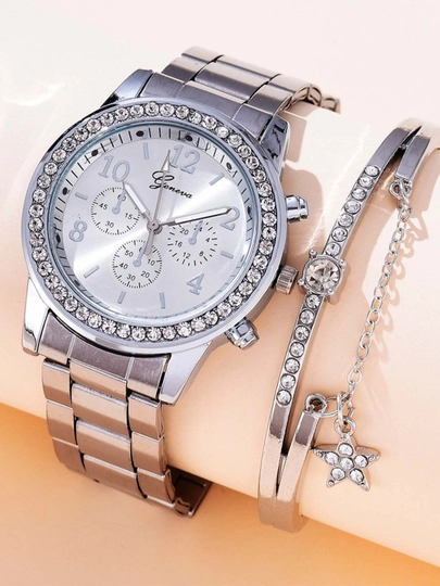 Часы женские, наручные, с браслетом, кварцевые — LTIME-SOAT2XI-СЕРЕБРН