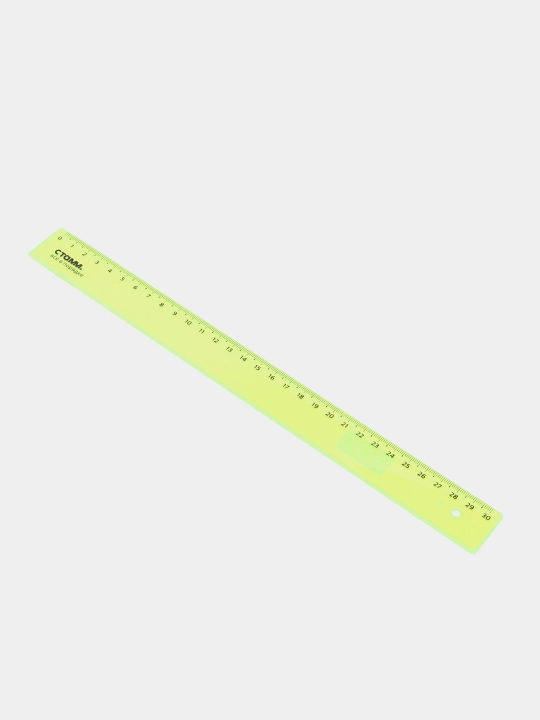 Ruler 30 sm STAMM, plastik, shaffof, neon ranglar, turli xil