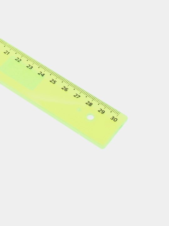 Ruler 30 sm STAMM, plastik, shaffof, neon ranglar, turli xil