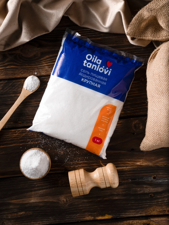 Соль поваренная Oila tanlovi йодированная, крупная, 1 кг