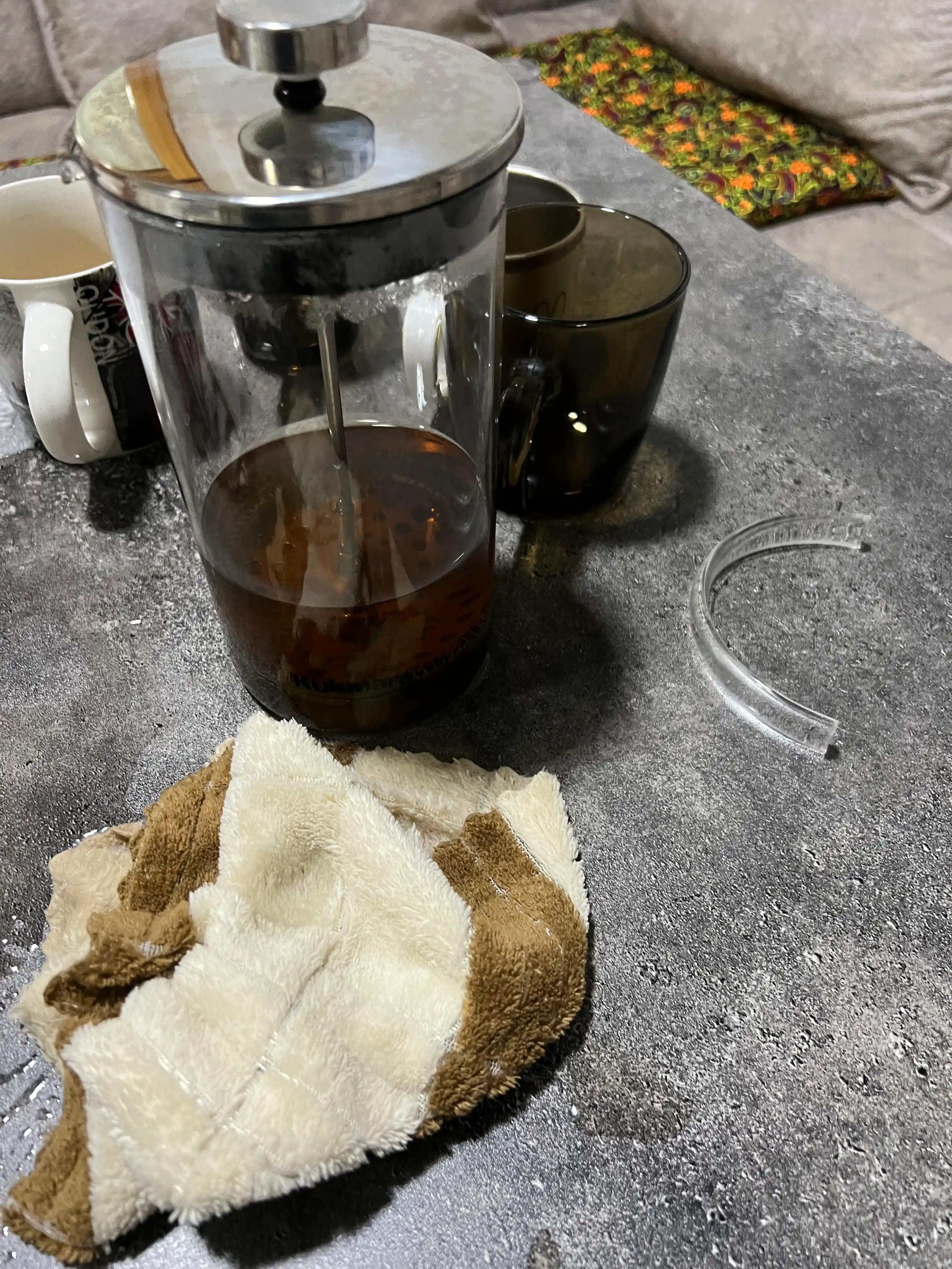 Стеклянный чайник French Press Kukmara, 1 л
