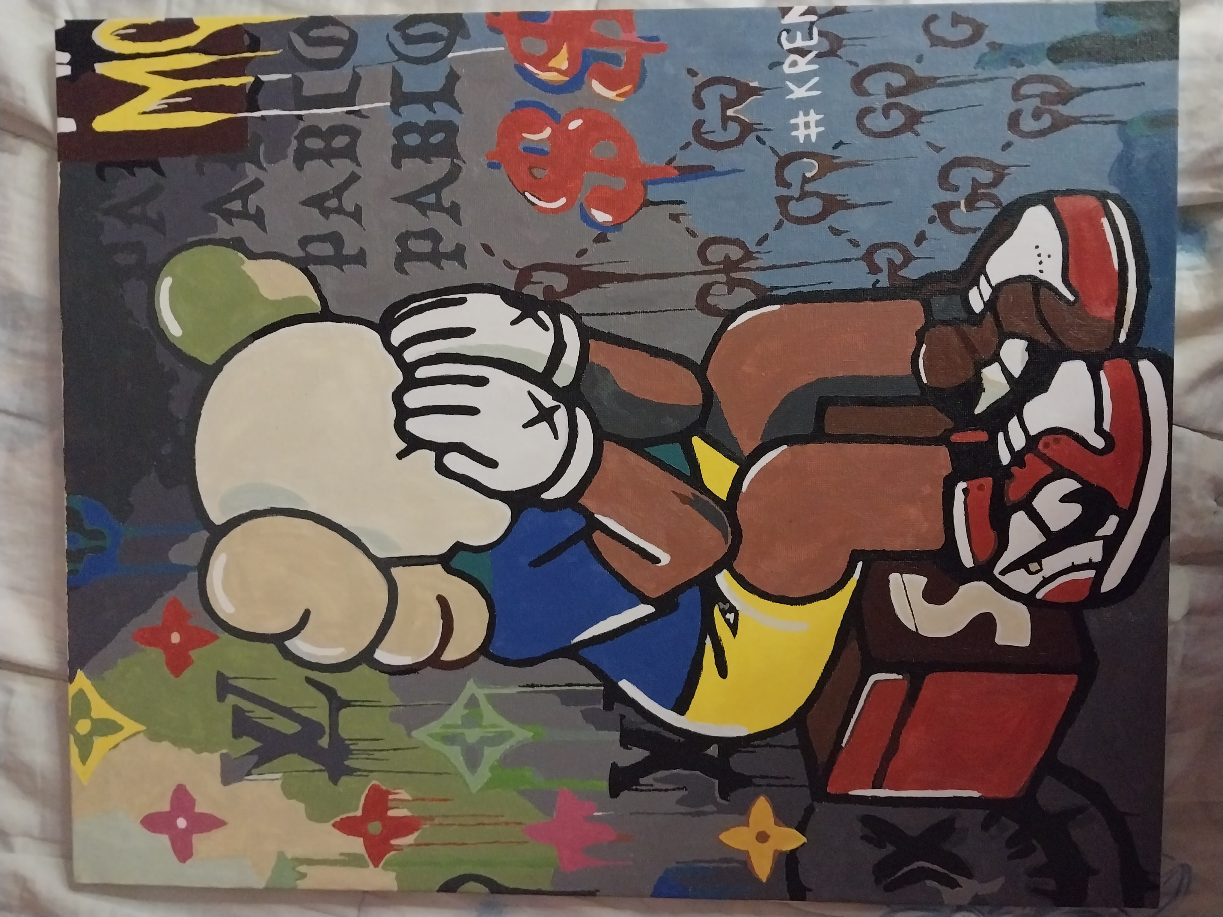 Raqamlar bo'yicha rasm "Kino va multfilmlar", asosli ramkaga tortilgan, 40 x 50 sm