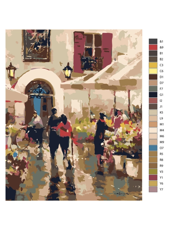 Raqamlar bo'yicha rasm chizish ARTERY "Juftliklar", holstda chizmachilik, 40 * 50 sm