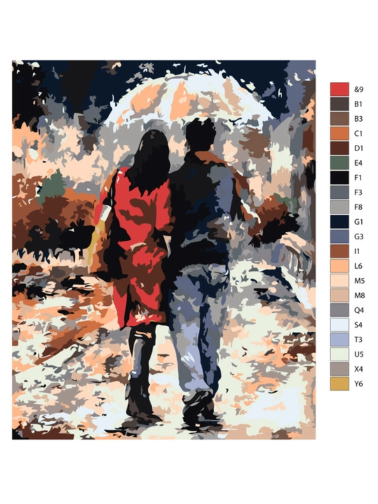 Raqamlar bo'yicha rasm chizish ARTERY "Juftliklar", holstda chizmachilik, 40 * 50 sm