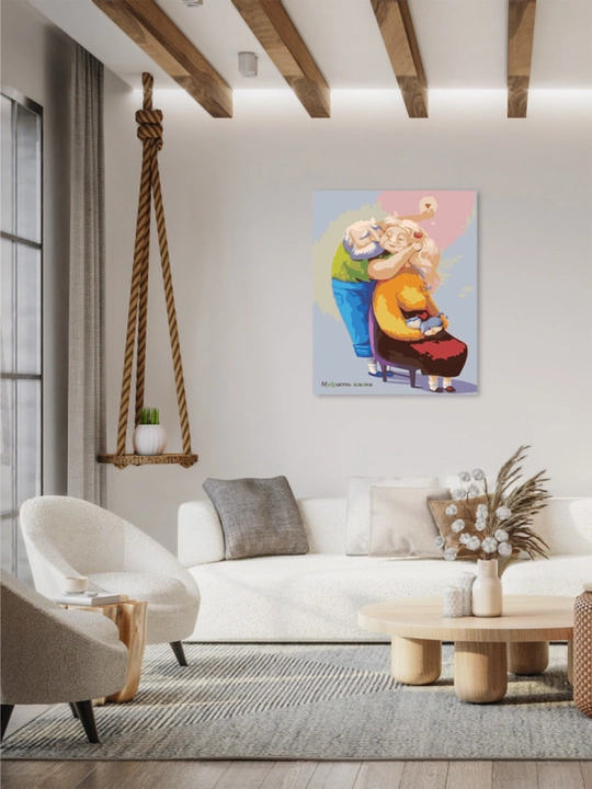 Raqamlar bo'yicha rasm chizish ARTERY "Juftliklar", holstda chizmachilik, 40 * 50 sm