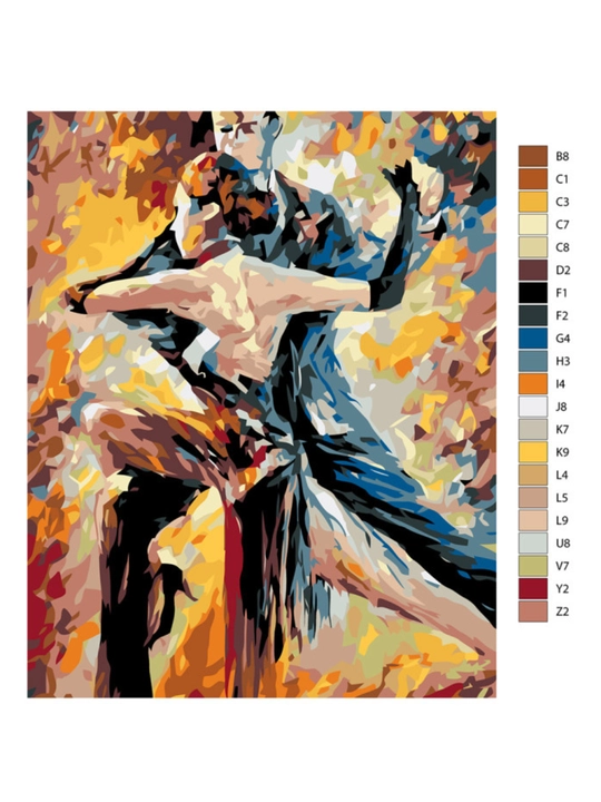 Raqamlar bo'yicha rasm chizish ARTERY "Juftliklar", holstda chizmachilik, 40 * 50 sm