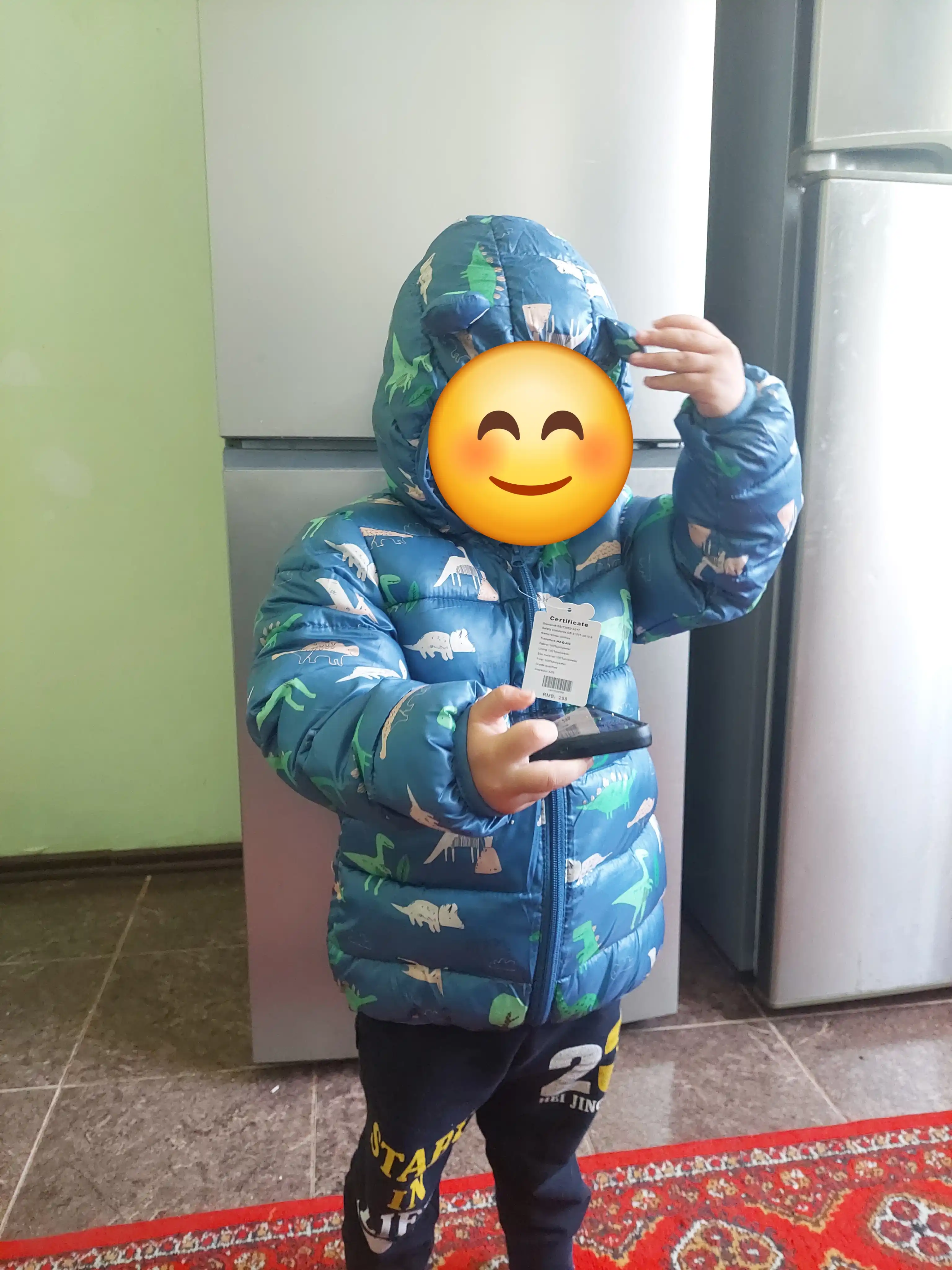 Bolalar demi-mavsumli kurtkasi, o'g'il va qizlar bolalar uchun