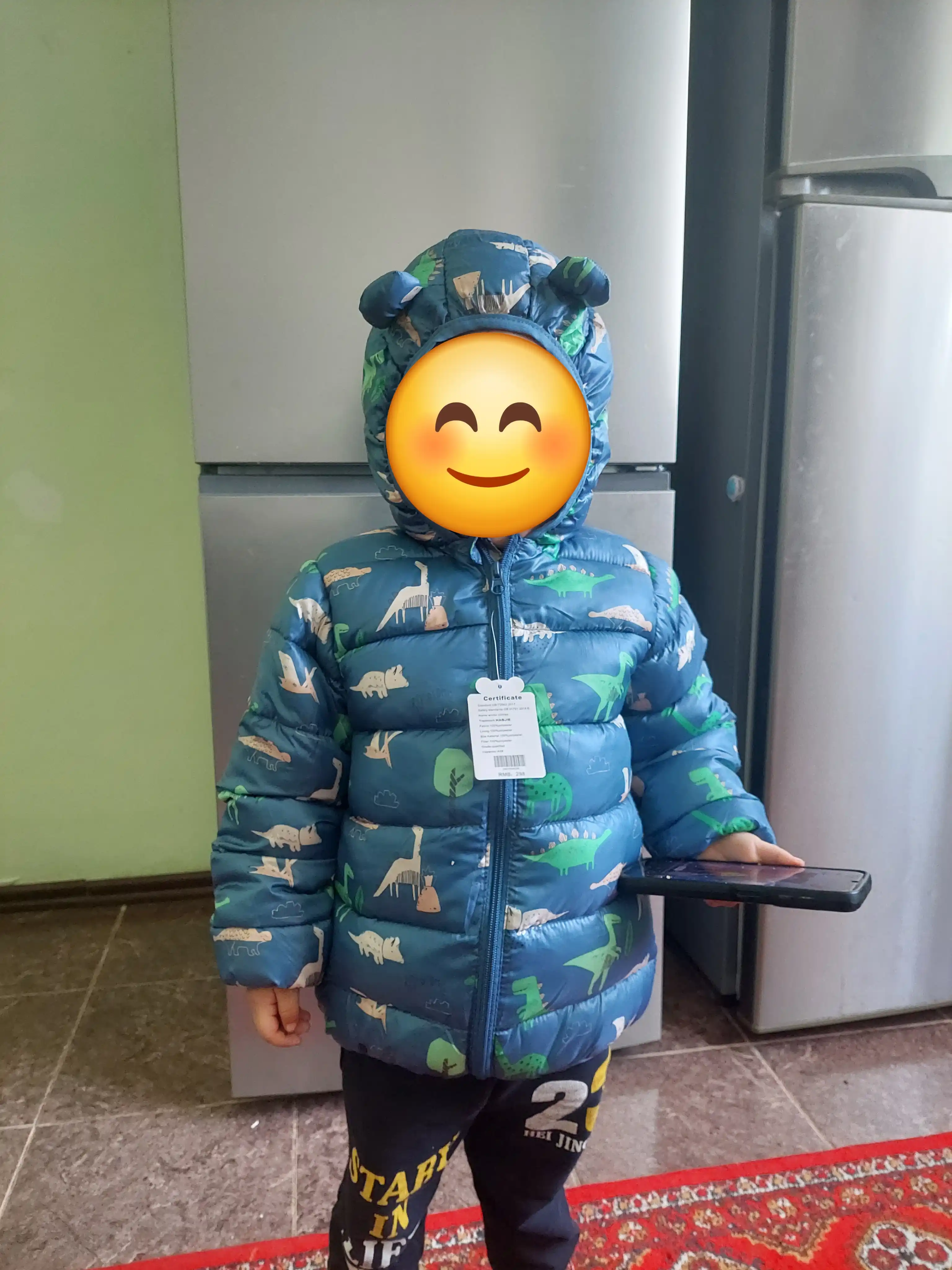 Bolalar demi-mavsumli kurtkasi, o'g'il va qizlar bolalar uchun