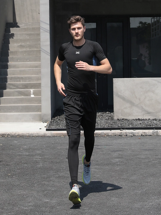 Erkaklar uchun sport taytslari Kioko, sport va fitnes uchun, legginslar erkaklarniki