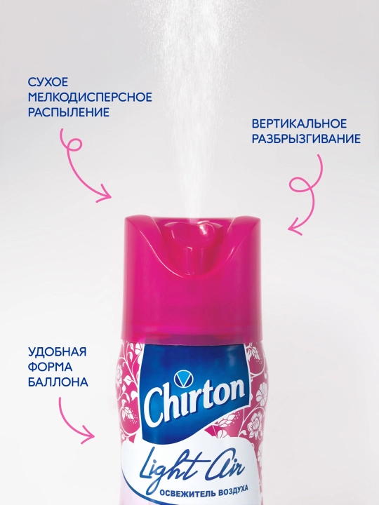Osvejitel Chirton Light Air Lotus gulining nozikligi, hojatxona va xonalar uchun, 300 ml
