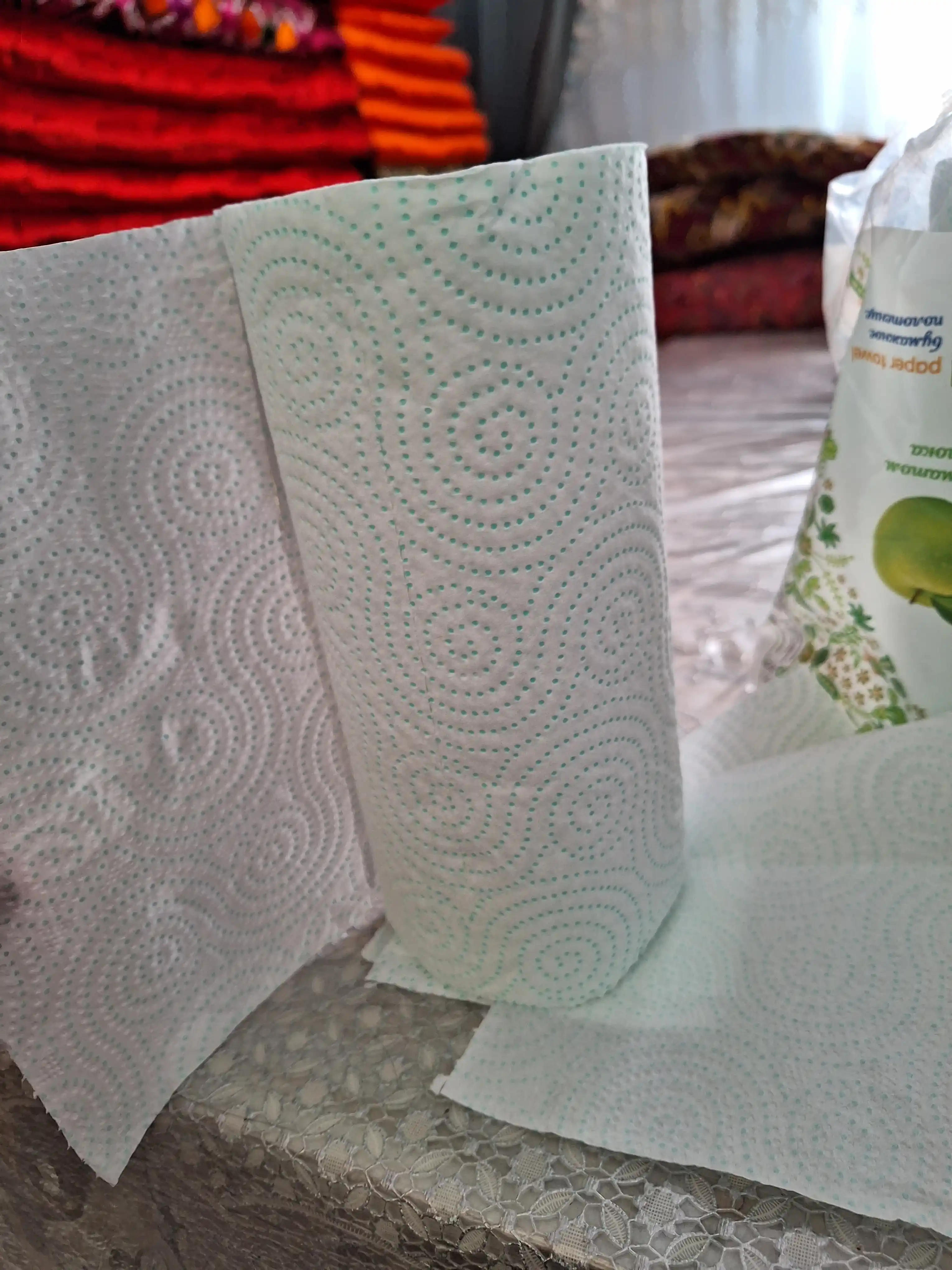 Qog'oz sochiqlar, Sunlight Premium care, 2 qavatli, olma xushbo'yli, 2 dona rulon