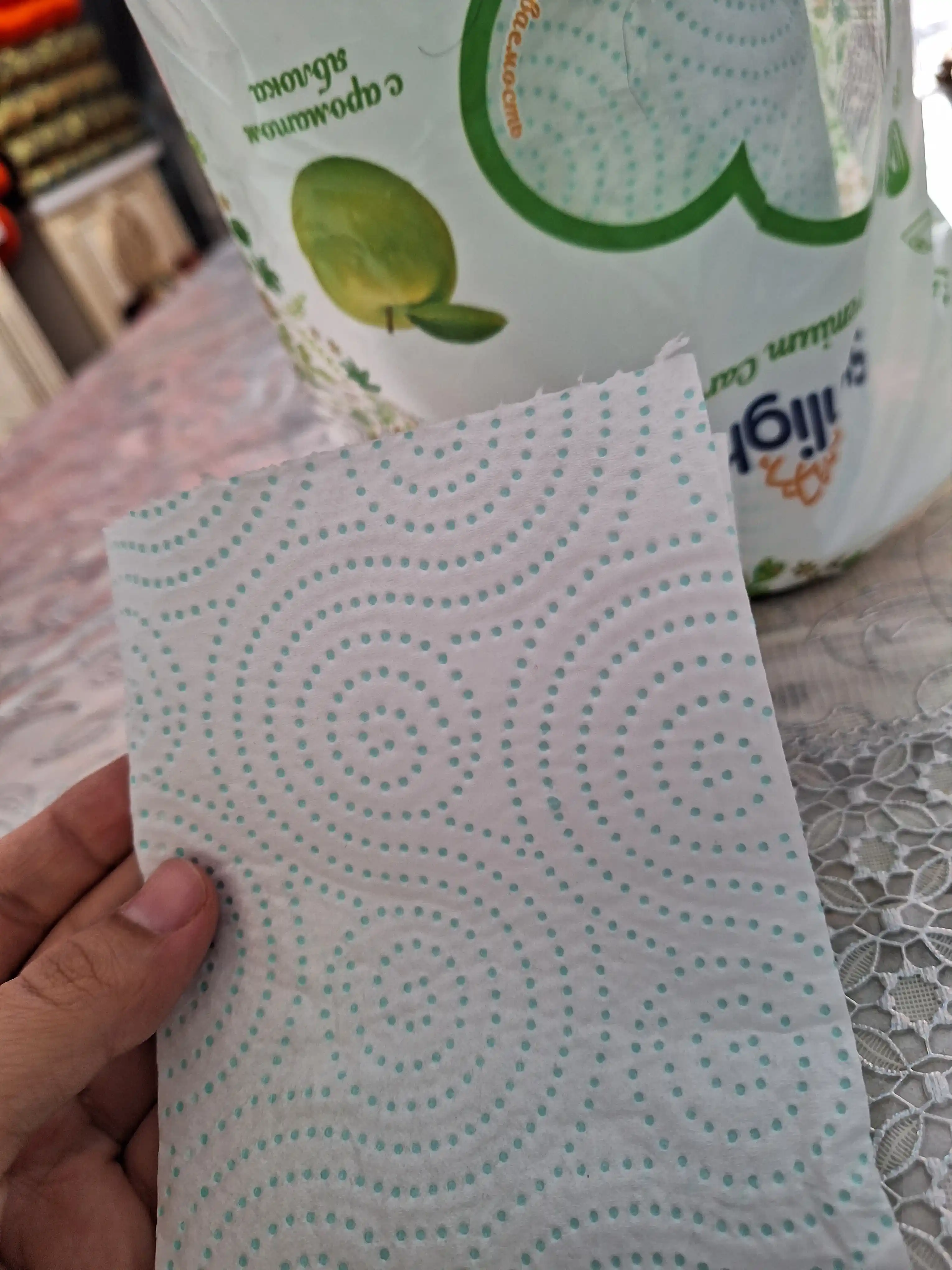Qog'oz sochiqlar, Sunlight Premium care, 2 qavatli, olma xushbo'yli, 2 dona rulon