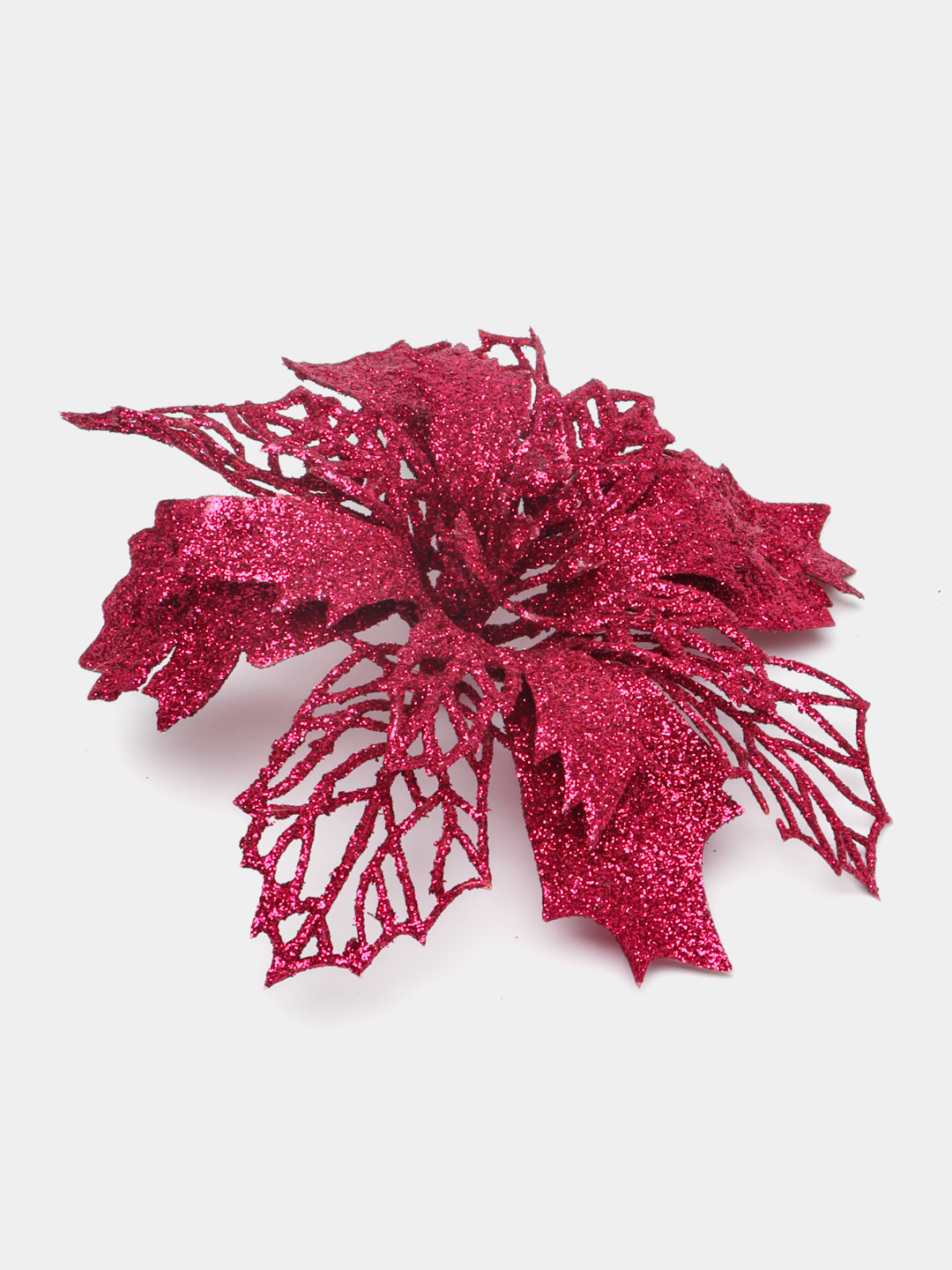 Archa daraxti bezaklari, Poinsettia ochiq ish, 15 sm