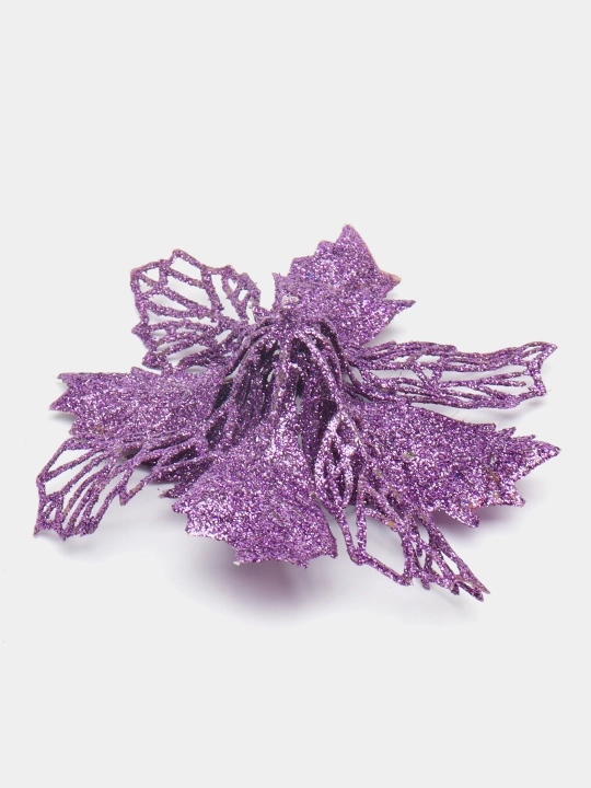 Archa daraxti bezaklari, Poinsettia ochiq ish, 15 sm
