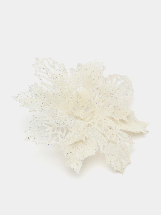 Archa daraxti bezaklari, Poinsettia ochiq ish, 15 sm