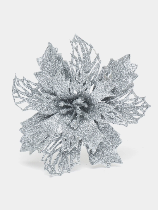 Archa daraxti bezaklari, Poinsettia ochiq ish, 15 sm
