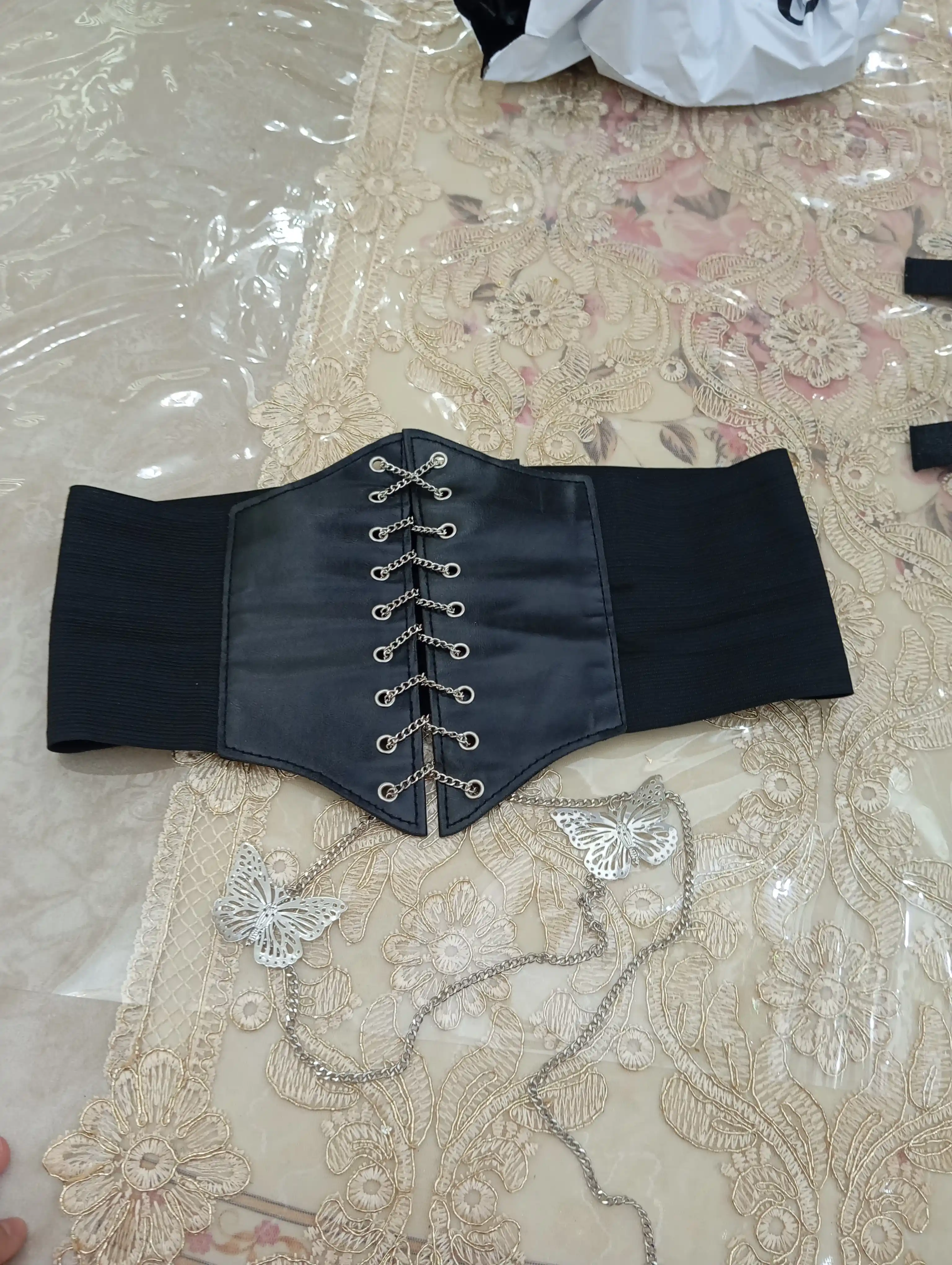 Корсет с бабочками, ремень широкий на талию