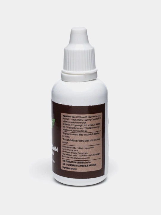 Savory shokolad jigarrang oziq-ovqat rang beruvchi, 30 ml