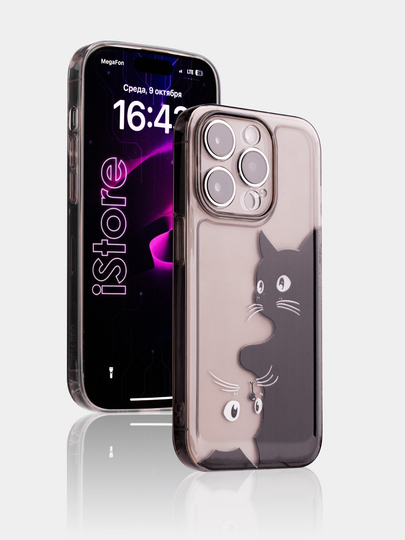 Чехол на iPhone с котиками 7,8,11,12,13,14,15,se,xs,xr,Pro,Max,Plus,mini