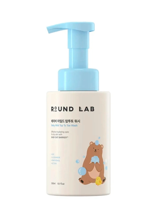 Dush uchun nozik gipoallergenli bolalar geli Round Lab Baby Mild Top To Toe Wash, 300 ml