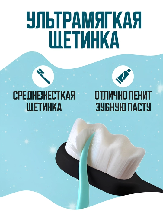 Зубная щетка с ультратонкой мягкой щетиной, в пластиковой тубе, для чувствительных зубов