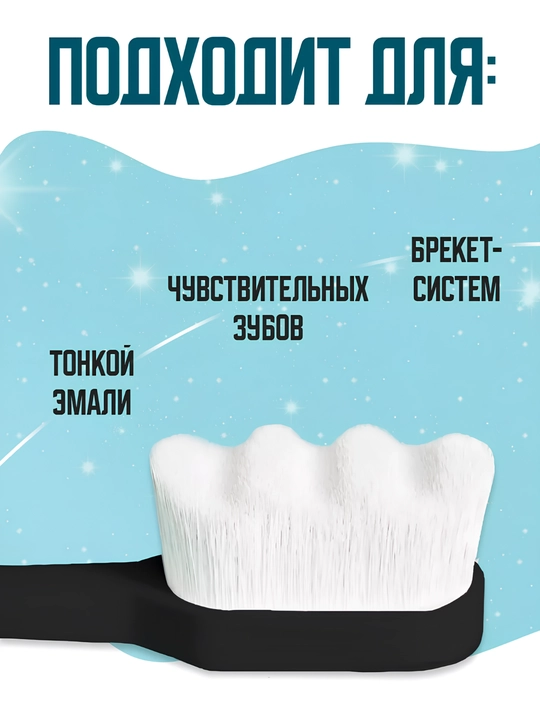 Зубная щетка с ультратонкой мягкой щетиной, в пластиковой тубе, для чувствительных зубов